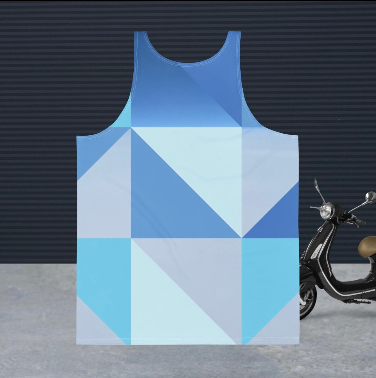 JKWILL Light/Dark Blue Tank Top