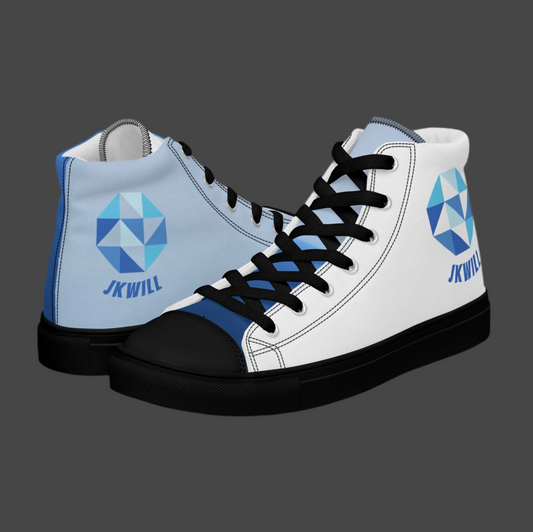 JKWILL Light/Dark Blue High Top Shoes