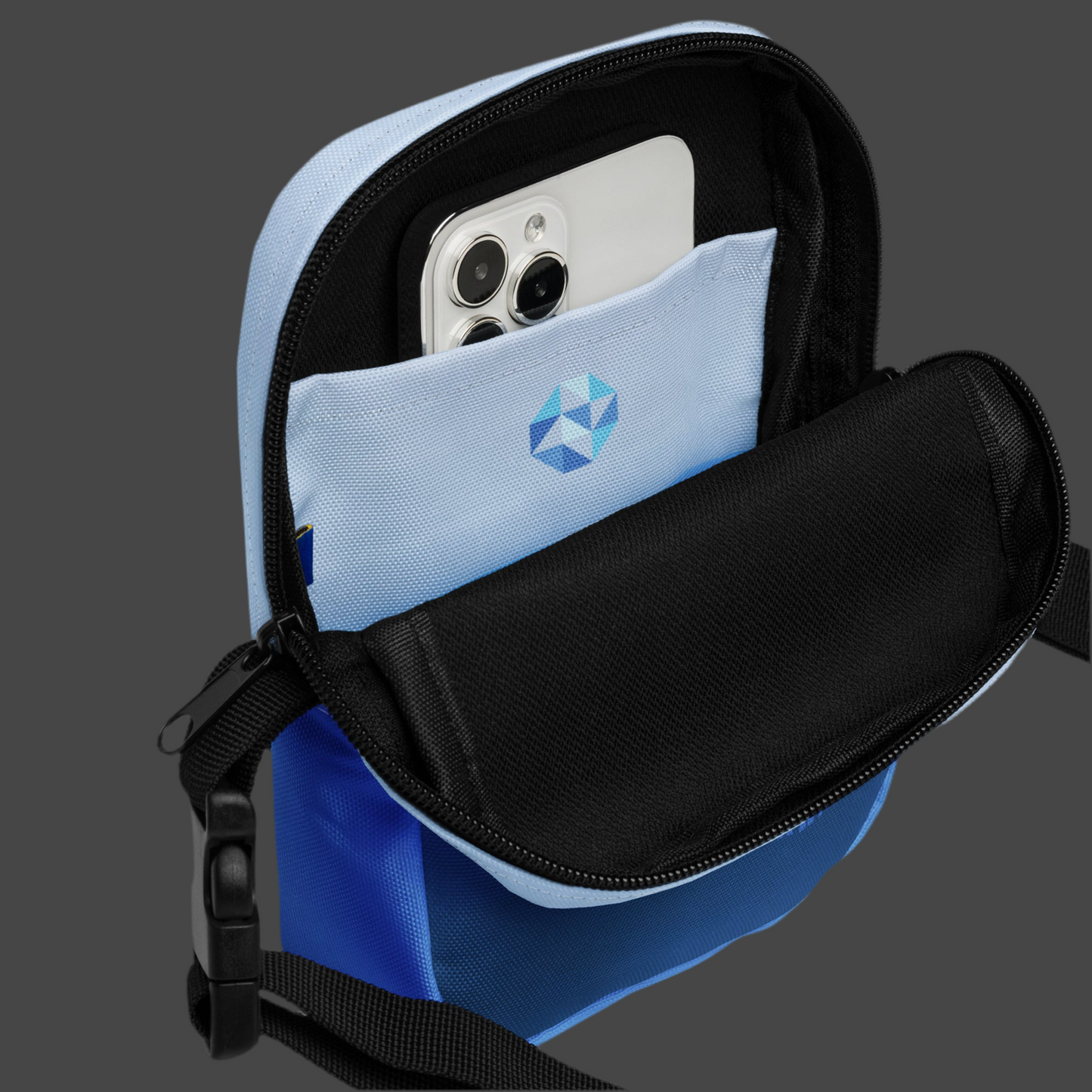 JKWILL Light/Dark Blue Cross Body Bag