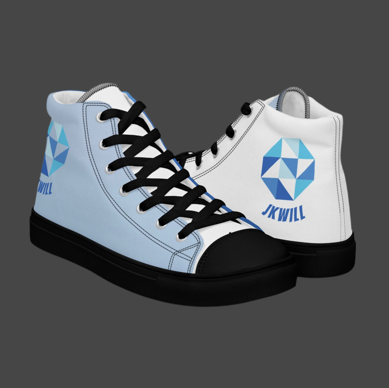 JKWILL Light/Dark Blue High Top Shoes