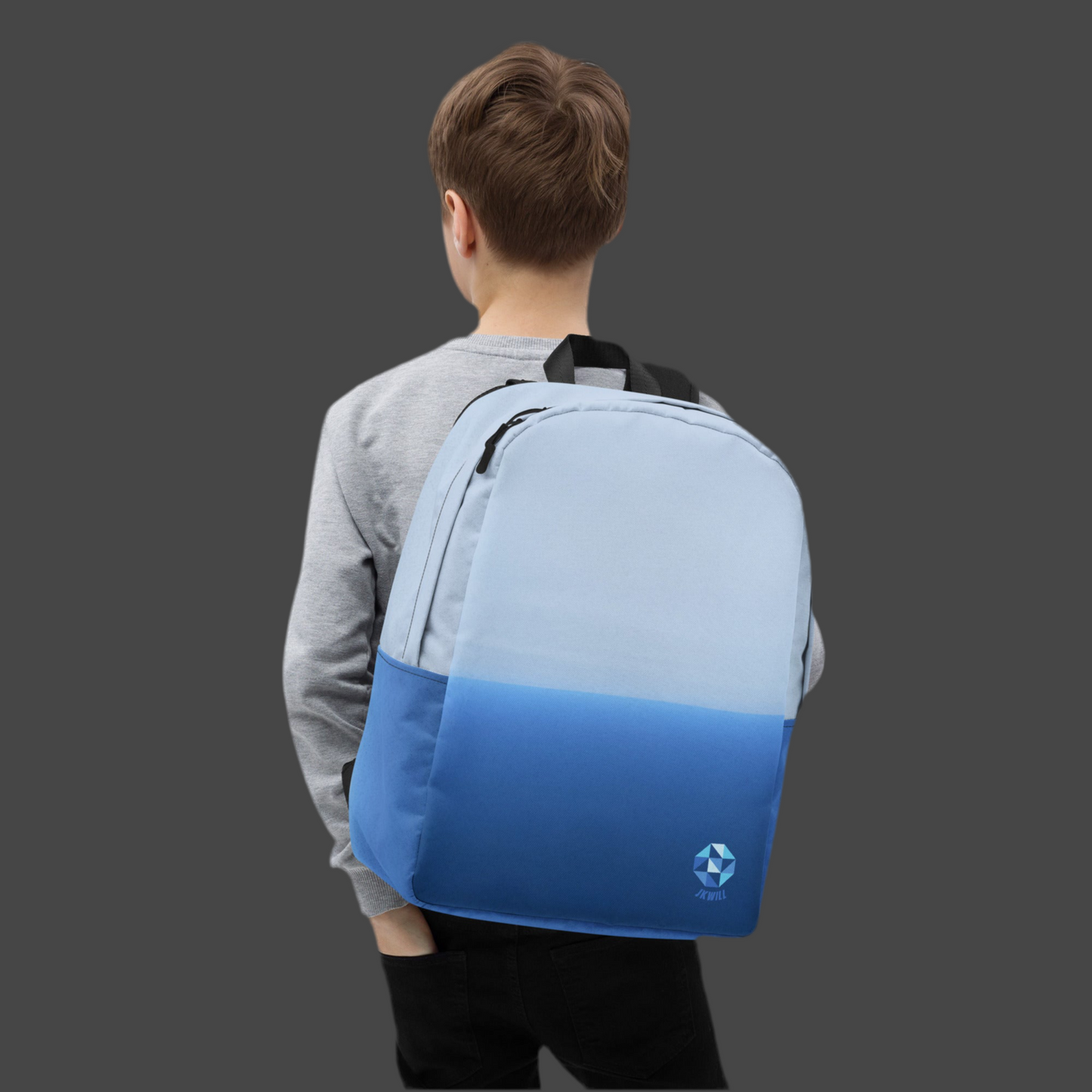 JKWILL Light/Dark Blue Backpack
