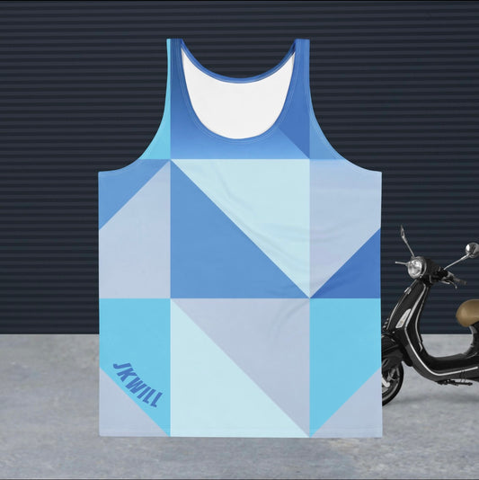 JKWILL Light/Dark Blue Tank Top